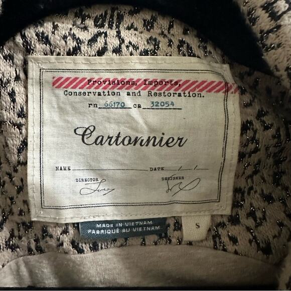 Anthropologie Cartonnier Rowan Leopard
Print Knit Car Coat Women’s size Small - Picture 5 of 13
